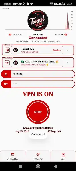 Play Tunnel Tun Vpn as an online game Tunnel Tun Vpn with UptoPlay