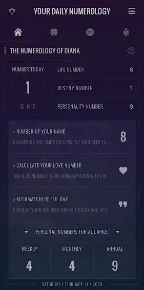 Play Tu Numerología Diaria as an online game Tu Numerología Diaria with UptoPlay