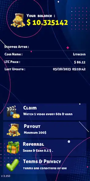 Play TurboMiner - LTC Cloud Miner as an online game TurboMiner - LTC Cloud Miner with UptoPlay