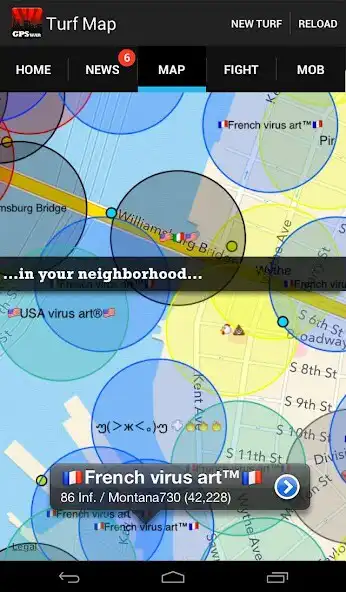 Play Turf Wars – GPS-Based Mafia! as an online game Turf Wars – GPS-Based Mafia! with UptoPlay