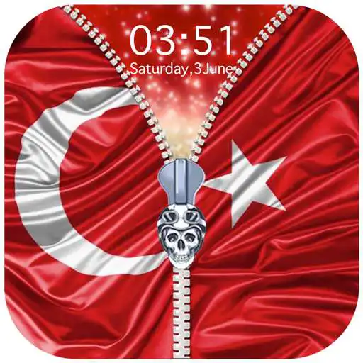 Play Turkey Flag Zipper Lock Screen APK