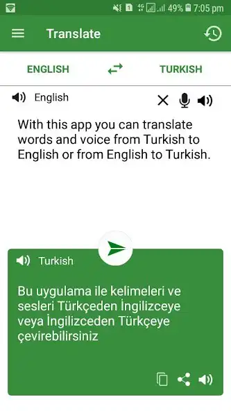 Play Turkish - English Translator (Free) as an online game Turkish - English Translator (Free) with UptoPlay