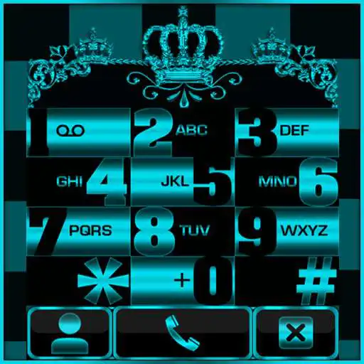 Free play online Turquoise Crown Dialer theme  APK