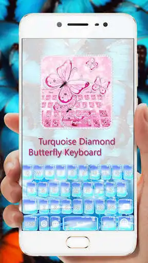 Play Turquoise Diamond Butterfly Keyboard as an online game Turquoise Diamond Butterfly Keyboard with UptoPlay