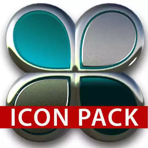 Free play online Turquoise silver icon pack HD  APK