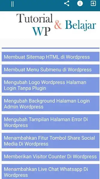 Play Tutorial Dan Belajar WP as an online game Tutorial Dan Belajar WP with UptoPlay