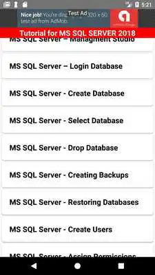 Play Tutorial for MS SQL SERVER 2018