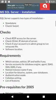 Play Tutorial for MS SQL SERVER 2018