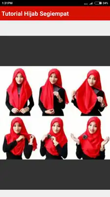 Play Tutorial Hijab Segi Empat Terbaru 2017/2018