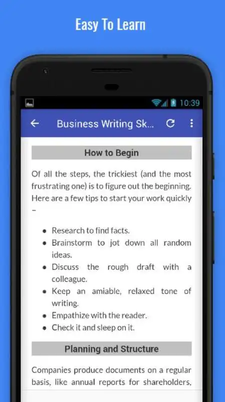 Play Tutorials for Business Writing Skills Offline
