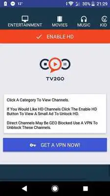 Play TV2GO - Free Live TV On The GO!