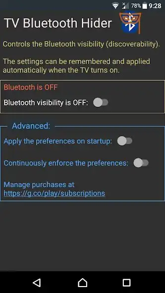 Play TV Bluetooth Hider  and enjoy TV Bluetooth Hider with UptoPlay