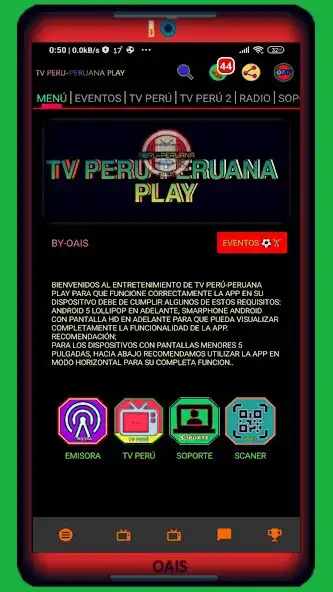 Play Tv Perú - Peruana play as an online game Tv Perú - Peruana play with UptoPlay