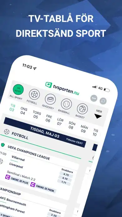 Play TVsporten.nu - TV-guide sport  and enjoy TVsporten.nu - TV-guide sport with UptoPlay