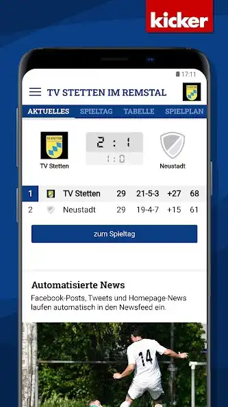 Play TV Stetten Fussball as an online game TV Stetten Fussball with UptoPlay