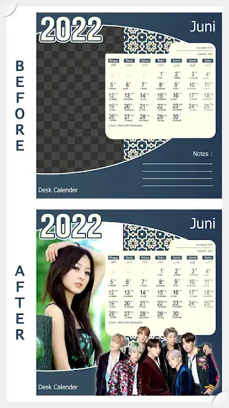 Play Twibbon Calendar 2022 as an online game Twibbon Calendar 2022 with UptoPlay