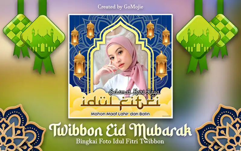 Play Twibbon Eid Mubarak 2022 as an online game Twibbon Eid Mubarak 2022 with UptoPlay