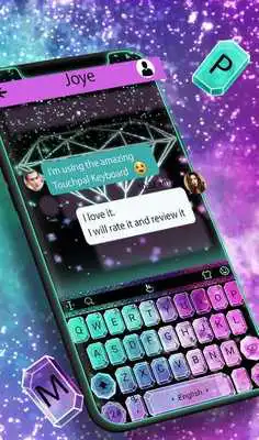 Play Twinkle Sparkling Galaxy Diamond Keyboard Theme