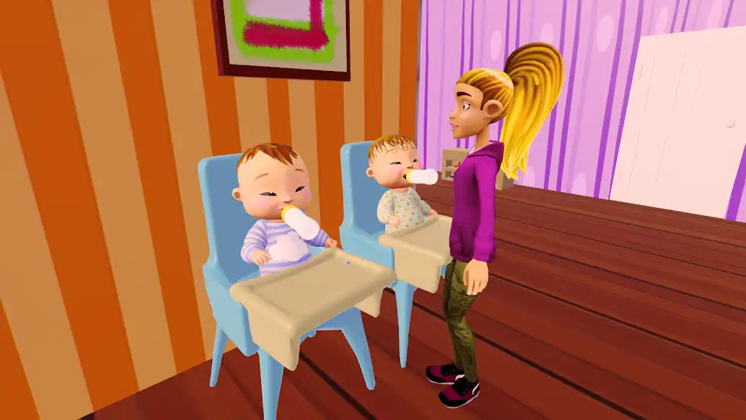 Play TWINS Newborn Babysitter as an online game TWINS Newborn Babysitter with UptoPlay
