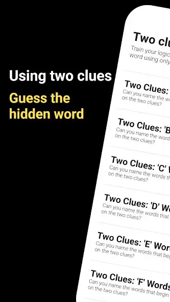 Play Two clues: Logic game  and enjoy Two clues: Logic game with UptoPlay