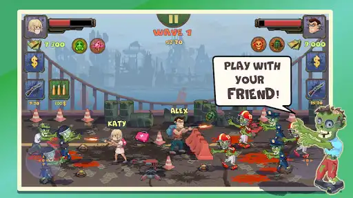 Play Two guys & Zombies 2 (two-player game)  and enjoy Two guys & Zombies 2 (two-player game) with UptoPlay