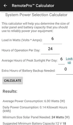 Play Tycon Remote Power Calculator