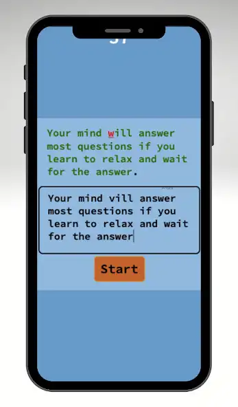 Play Typing practice mobile screen as an online game Typing practice mobile screen with UptoPlay