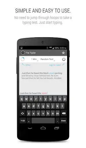 Play Typist: A Quick Typing Test as an online game Typist: A Quick Typing Test with UptoPlay
