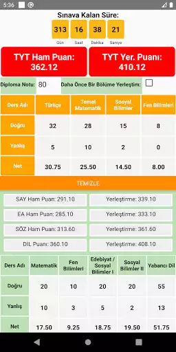 Play TYT AYT Puan Hesaplama as an online game TYT AYT Puan Hesaplama with UptoPlay