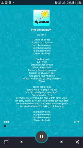 Play U Are My Sunshine Songs + Lyrics as an online game U Are My Sunshine Songs + Lyrics with UptoPlay
