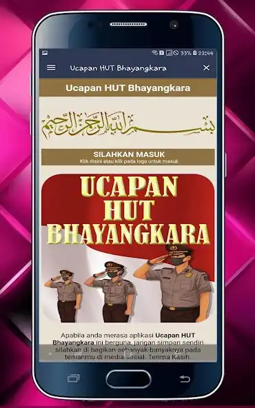 Play Ucapan HUT Bhayangkara as an online game Ucapan HUT Bhayangkara with UptoPlay