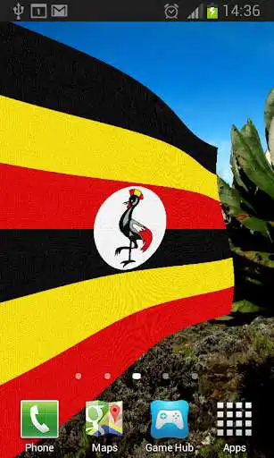Play Uganda Flag Live Wallpaper