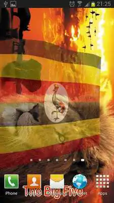 Play Uganda Flag Live Wallpaper