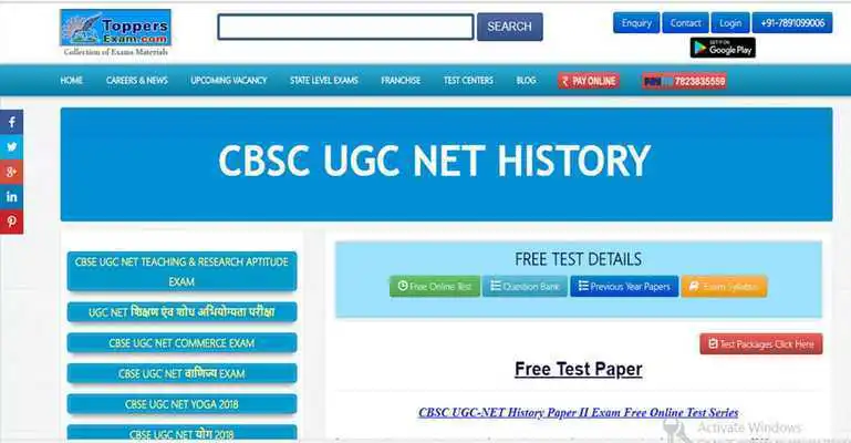 Play UGC Net History Preparation App in English