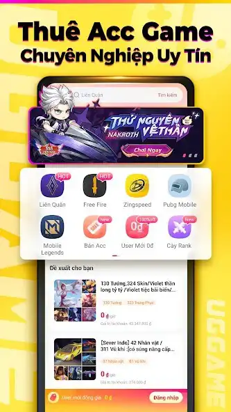 Play UGGAME- Thuê acc Game siêu rẻ  and enjoy UGGAME- Thuê acc Game siêu rẻ with UptoPlay