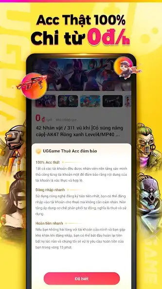 Play UGGAME- Thuê acc Game siêu rẻ as an online game UGGAME- Thuê acc Game siêu rẻ with UptoPlay
