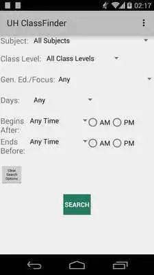 Play UH Class Finder Spr2015