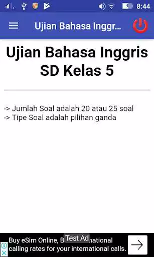 Play Ujian Bahasa Inggris 5 SD