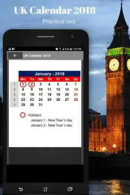 Play UK Calendar 2018 with holidays free Play UK Calendar 2018 with holidays free