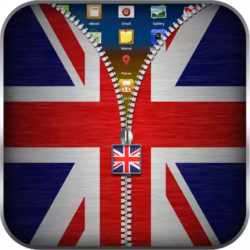 Play UK Flag Zipper Lock Screen APK