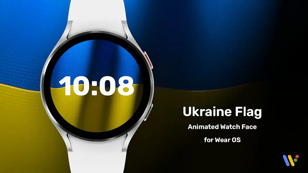 Play Ukraine Flag Watch Face  and enjoy Ukraine Flag Watch Face with UptoPlay