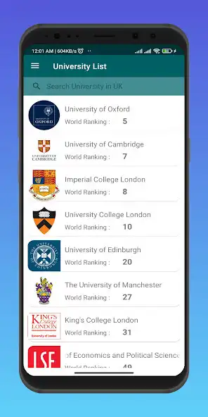 Play UK Ranking University Info  and enjoy UK Ranking University Info with UptoPlay
