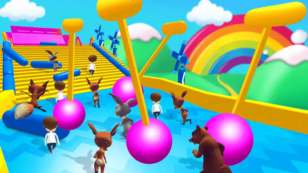 Play Ultimate Fun Run: Falling Guys as an online game Ultimate Fun Run: Falling Guys with UptoPlay