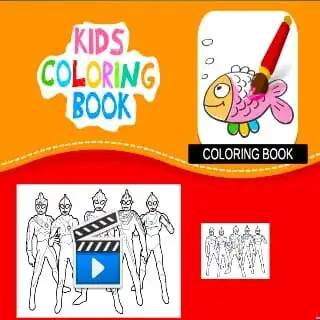 Play Ultraman coloring book as an online game Ultraman coloring book with UptoPlay