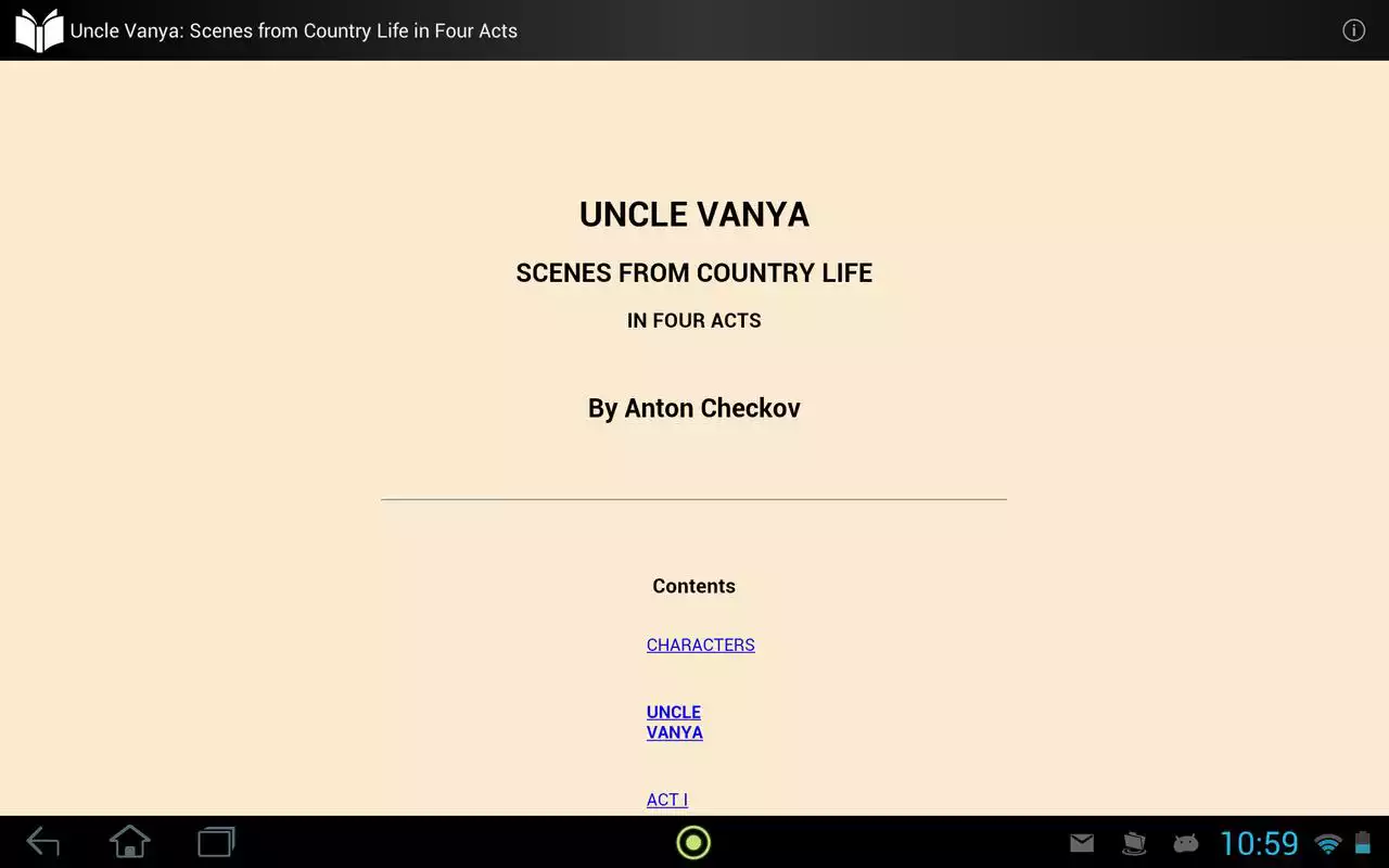 Play Uncle Vanya