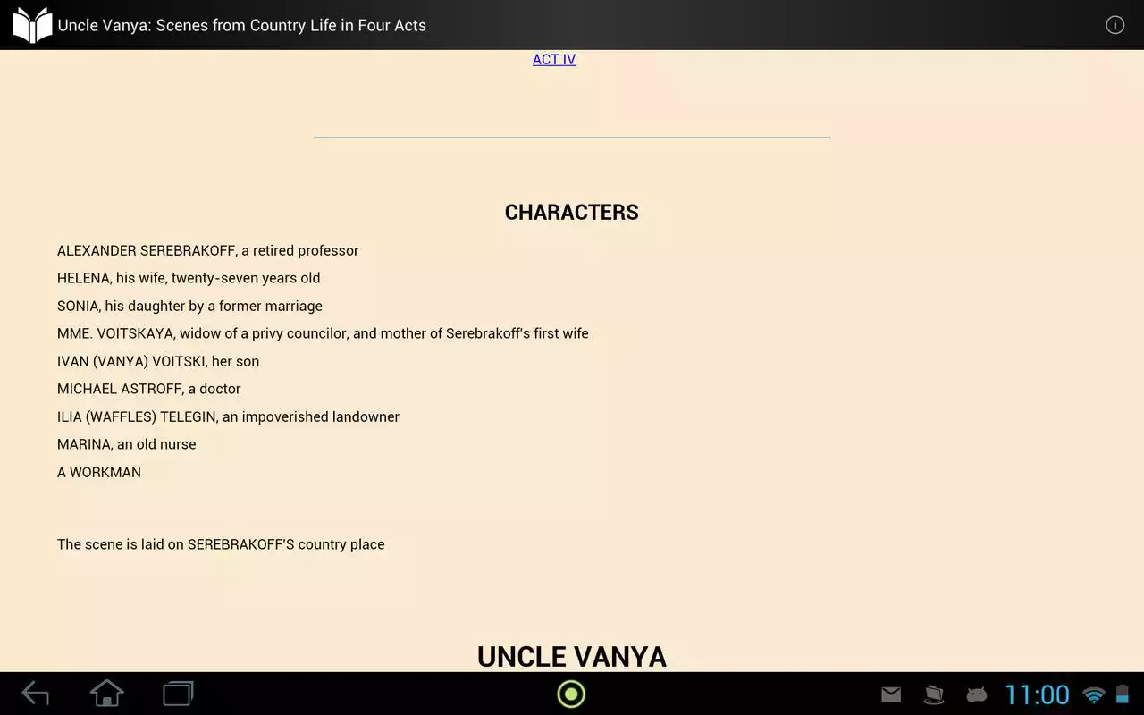 Play Uncle Vanya