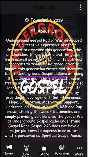 Play Underground Gospel Radio  and enjoy Underground Gospel Radio with UptoPlay