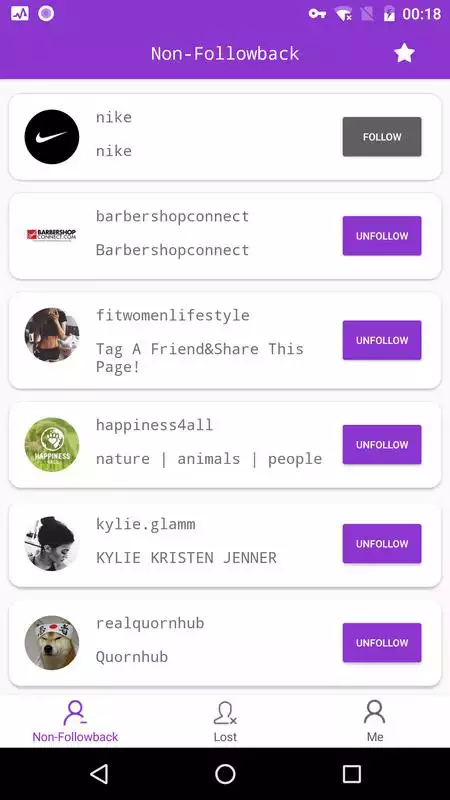 Play Unfollowers for Instagram,lost followers,Unfollow