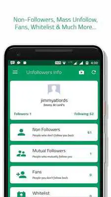Play Unfollowers Info, Fans  Unfollowers for Instagram