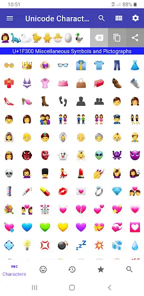 Play Unicode Character Map as an online game Unicode Character Map with UptoPlay